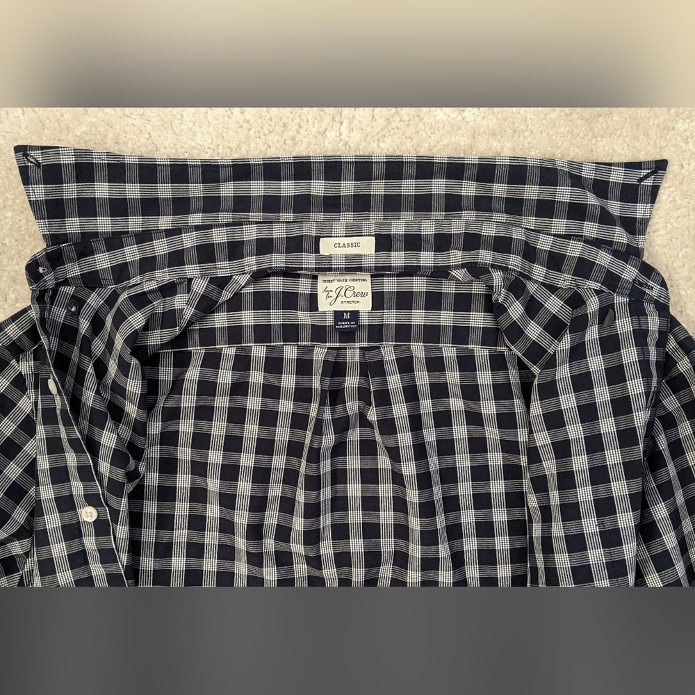 J.Crew blue white plaid shirt - Picture 5 of 6